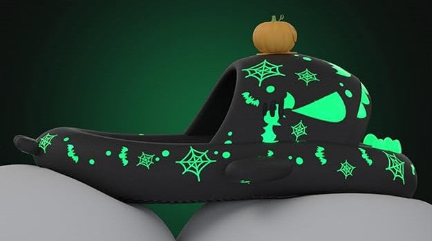 Black halloween slipper