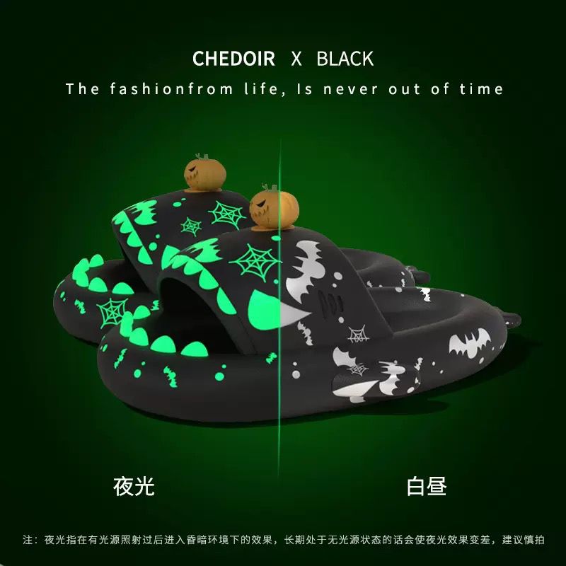 Black halloween slipper