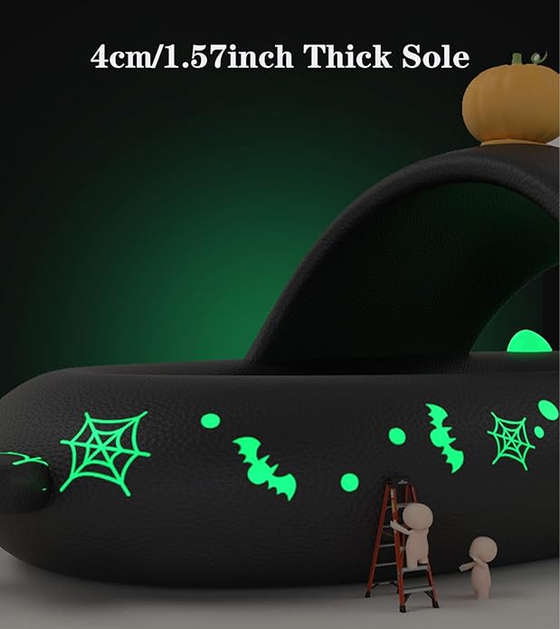 Black halloween slipper