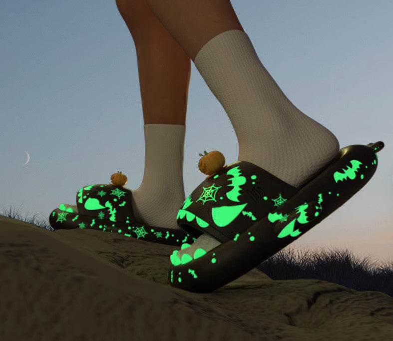 Black halloween slipper